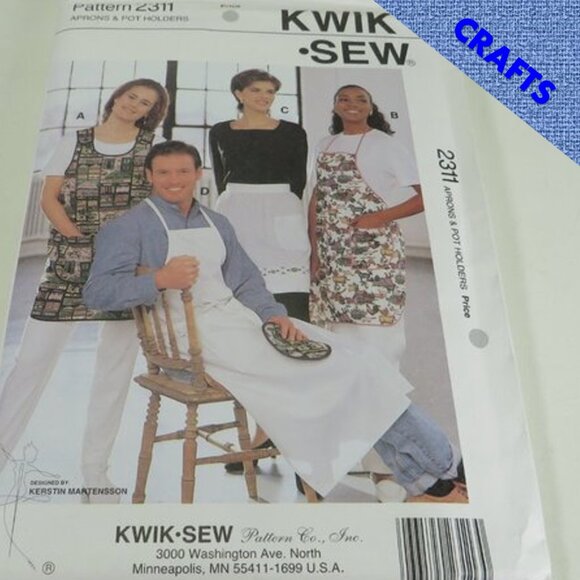 Kwik Sew 2311 Sewing Pattern NEW 5 styles Aprons - Picture 1 of 7